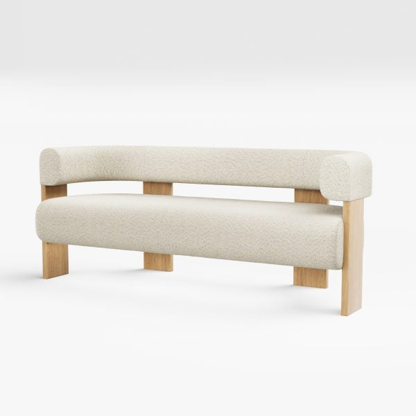 Club 2.5 Seater Lounge - Sahco Elle Curled Bouclè Fabric