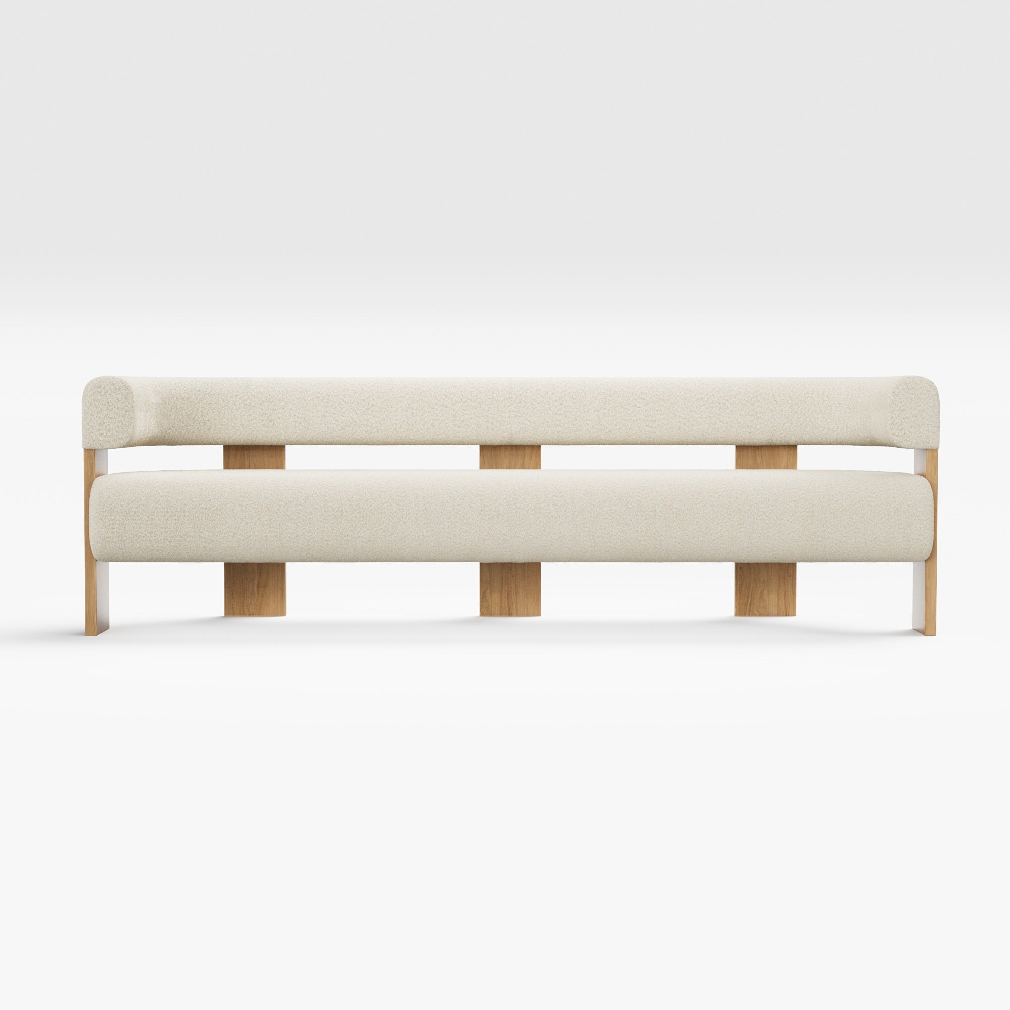 Club 3 Seater Lounge - Elle Sahco Bouclè Fabric