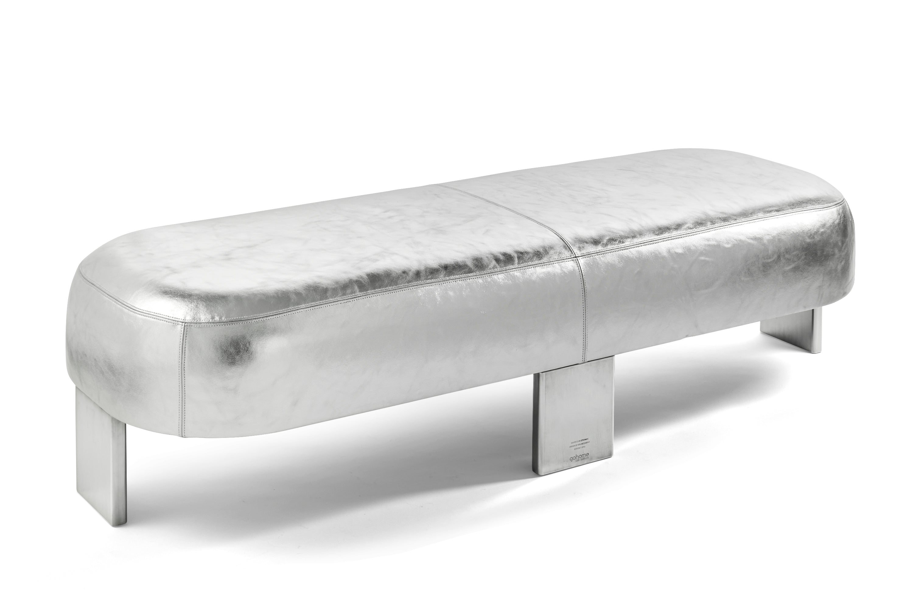 Lab Editions Silver Club Ottoman