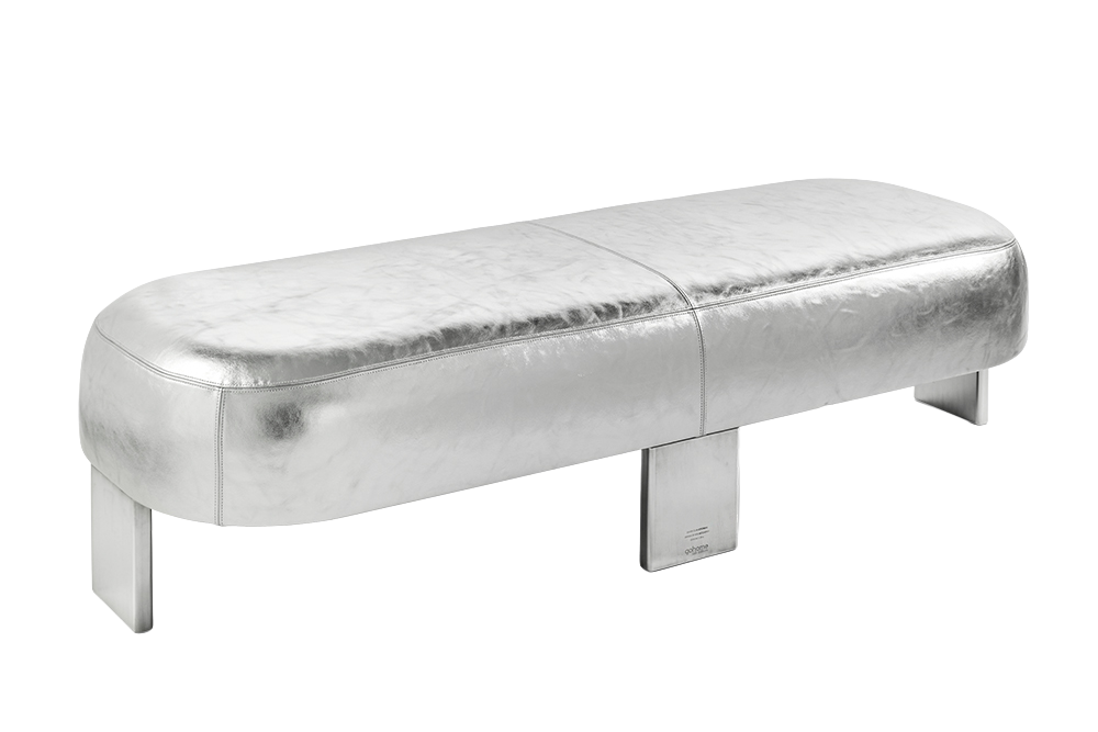 Lab Editions Silver Club Ottoman