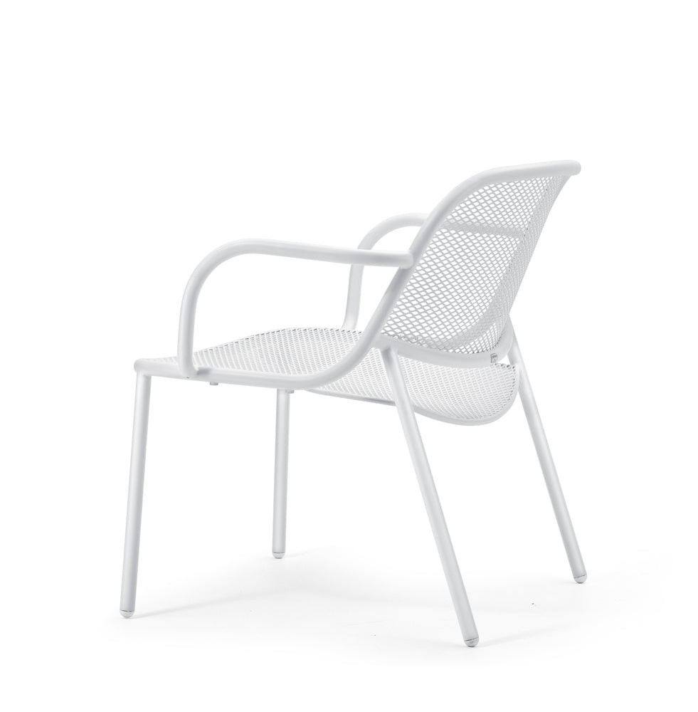 Grille Low Lounger with Armrest