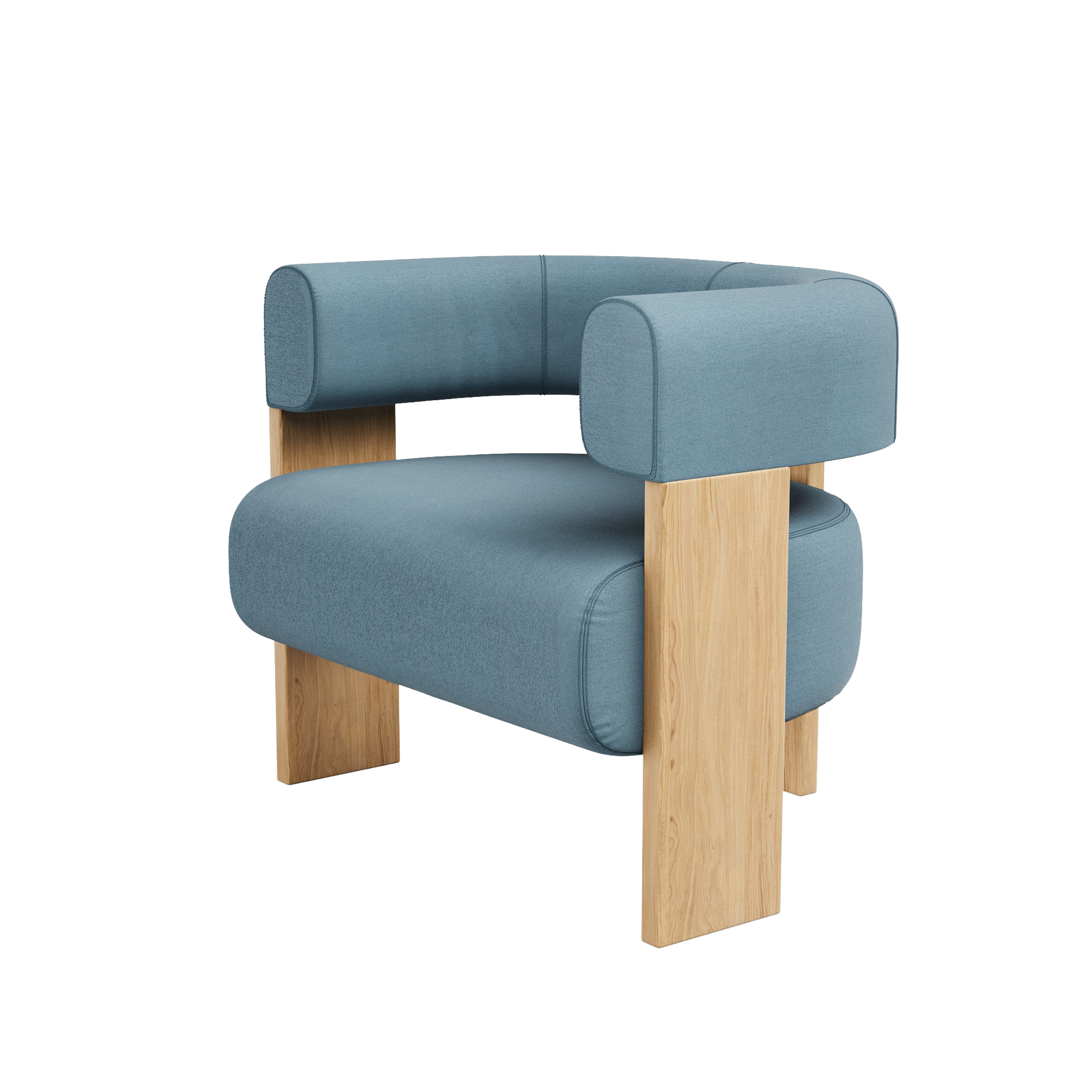 Club Single Lounger - Kvadrat Planum by Febrik