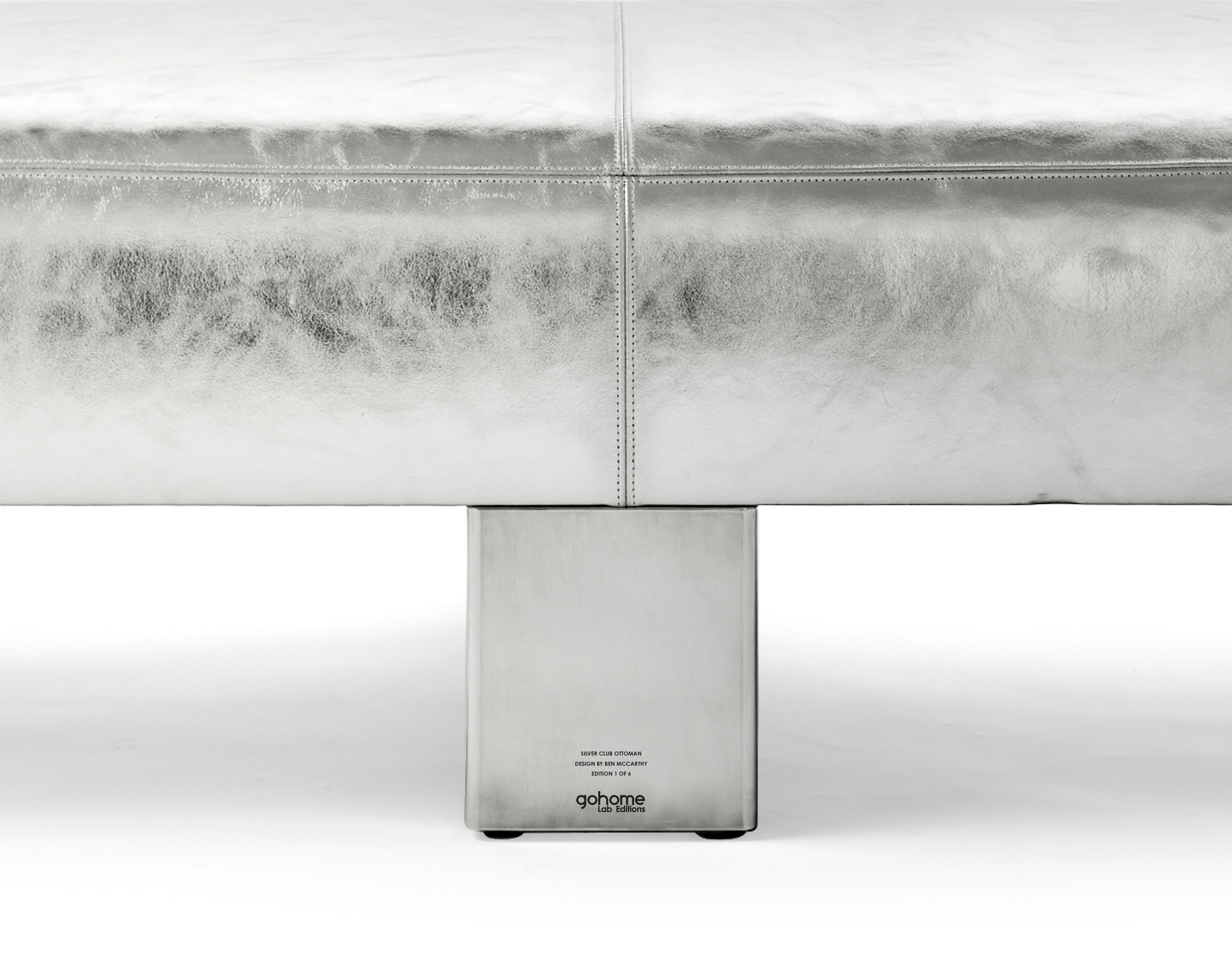 Lab Editions Silver Club Ottoman