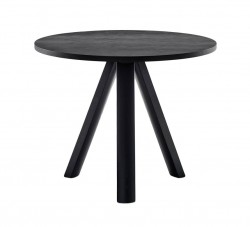 Plateau 900 round black 2 table
