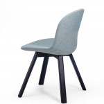 Lunar Chair in Camira Mainline Flax Temple Upholstery with Lander Natural Oak Base