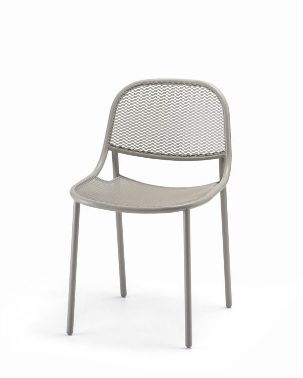 Grille Outdoors/In Chair – Stone Grey