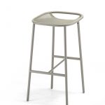 Grille Outdoors/In (750mm Seat Height) Bar Stool – Stone Grey angle