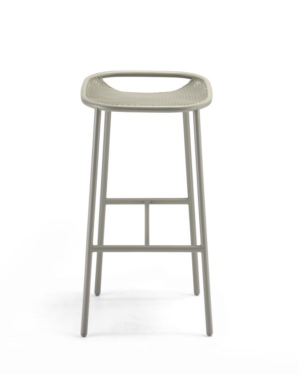 Grille Outdoors/In (750mm Seat Height) Bar Stool - Stone Grey front
