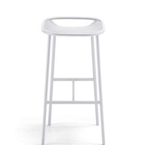 Grille Outdoors/In (750mm Seat Height) Bar Stool - Matt White front