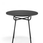Grille Outdoors/In Residential Table with 800mm Round Table top – Matt Black main image