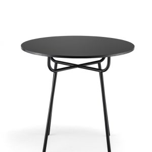Grille Outdoors/In Residential Table with 800mm Round Table top - Matt Black main image