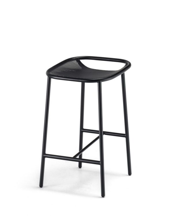 Grille OutdoorsIn (650mm Seat Height) Counter Stool - Matt Black angle